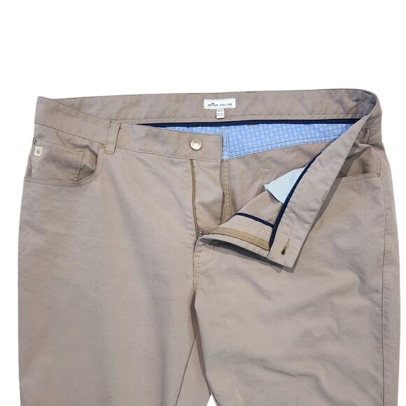 Peter Millar Stretch Chino Performance Golf Pants Khaki 5-pocket EB66 size 40x32 - Picture 3 of 14